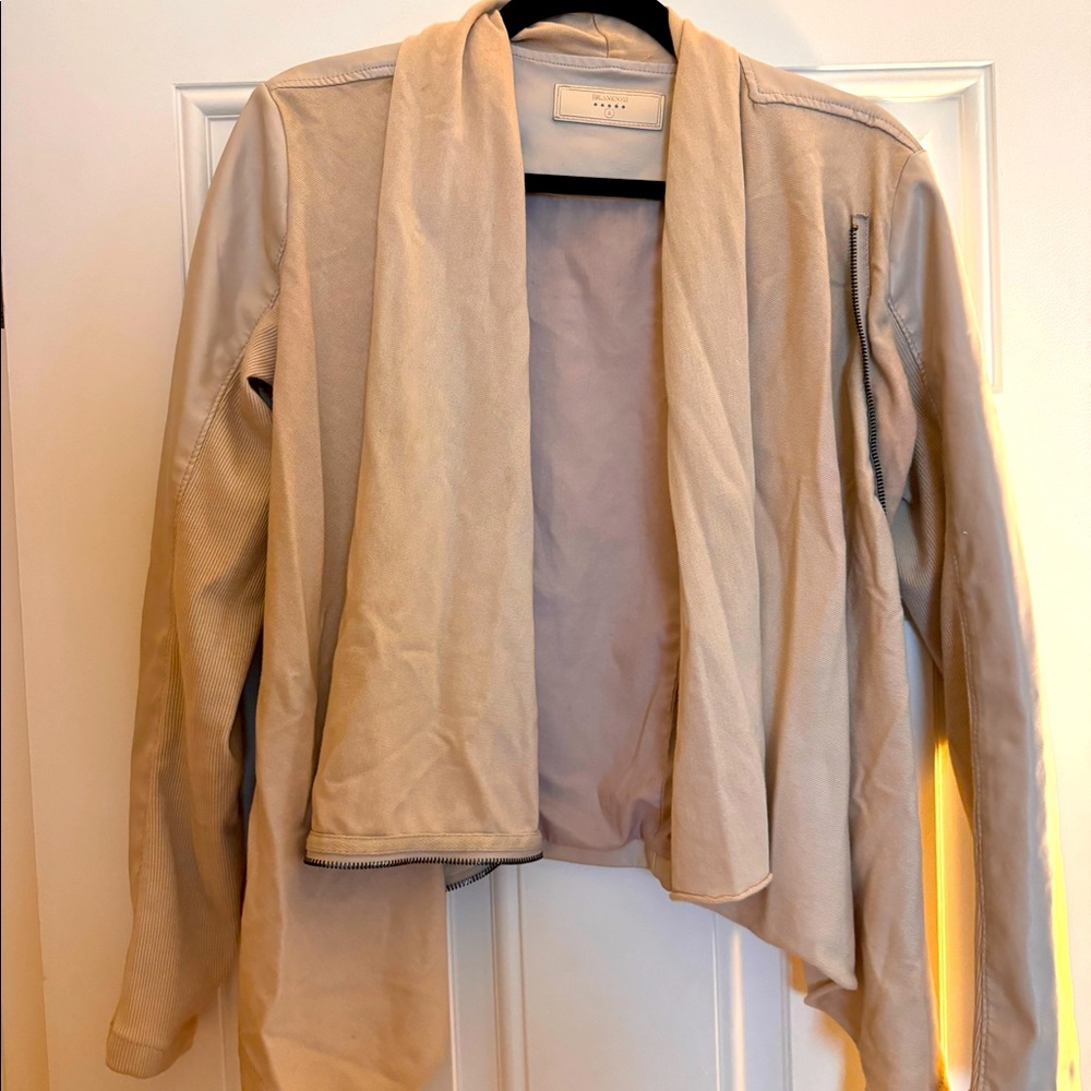 Leather and cloth jacket